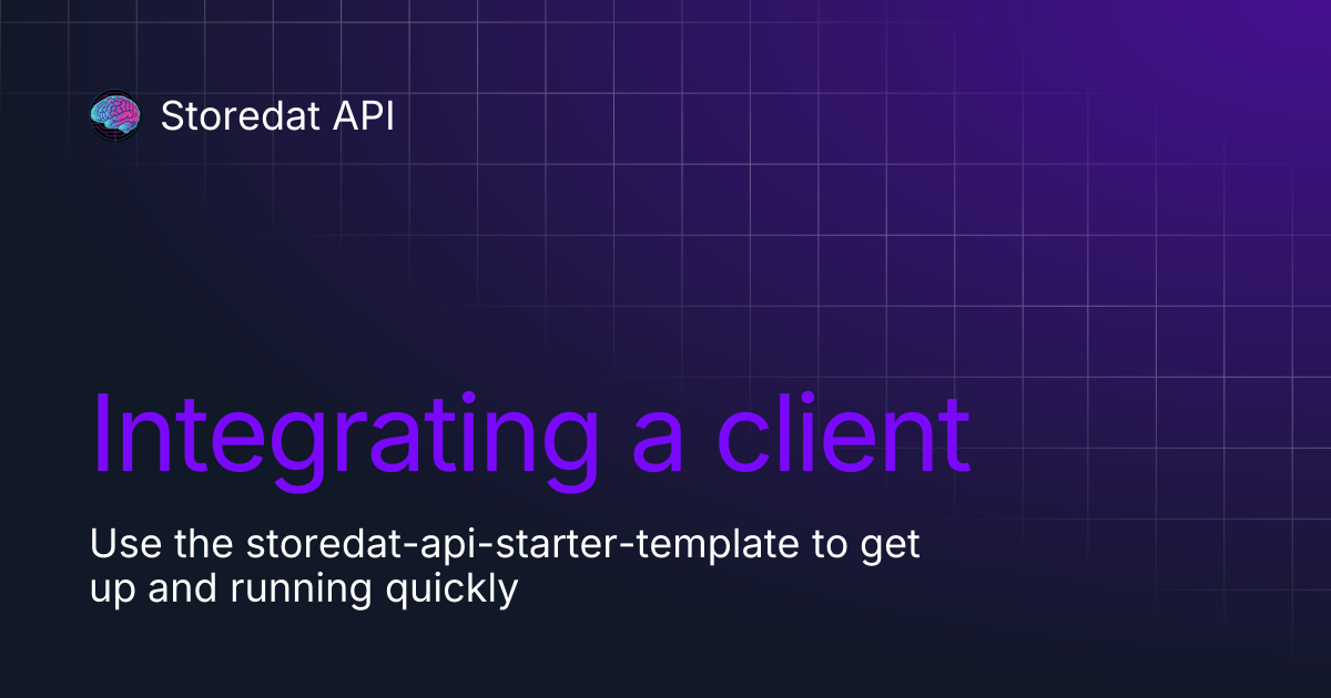 Integrating a client | Storedat API